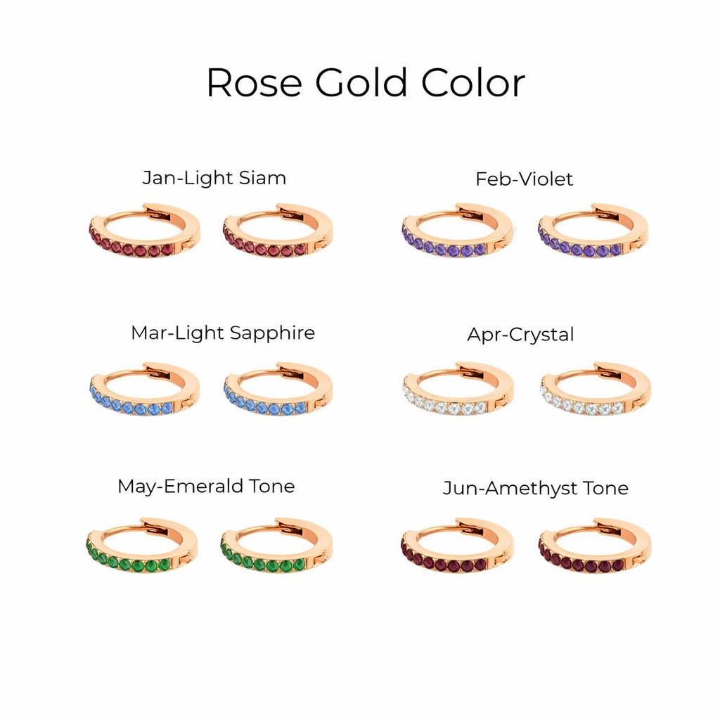 Starlight Birthstone Huggie Earrings
